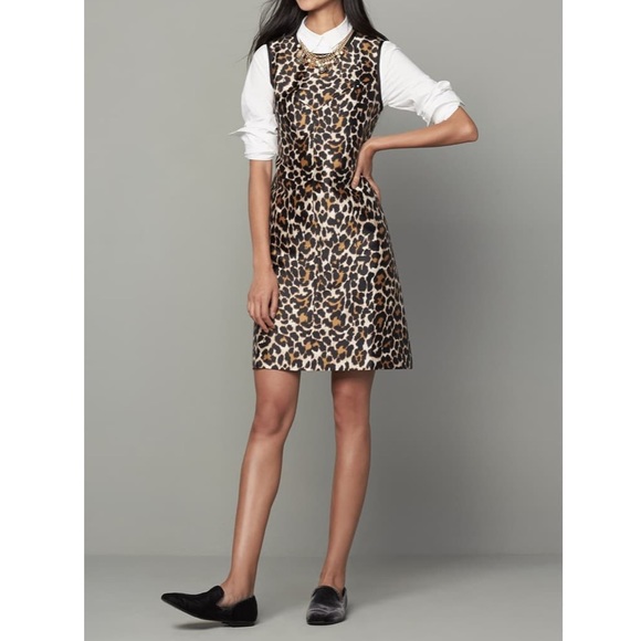 j crew leopard print dress